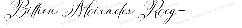 Billion Miracles Reg字体转换
